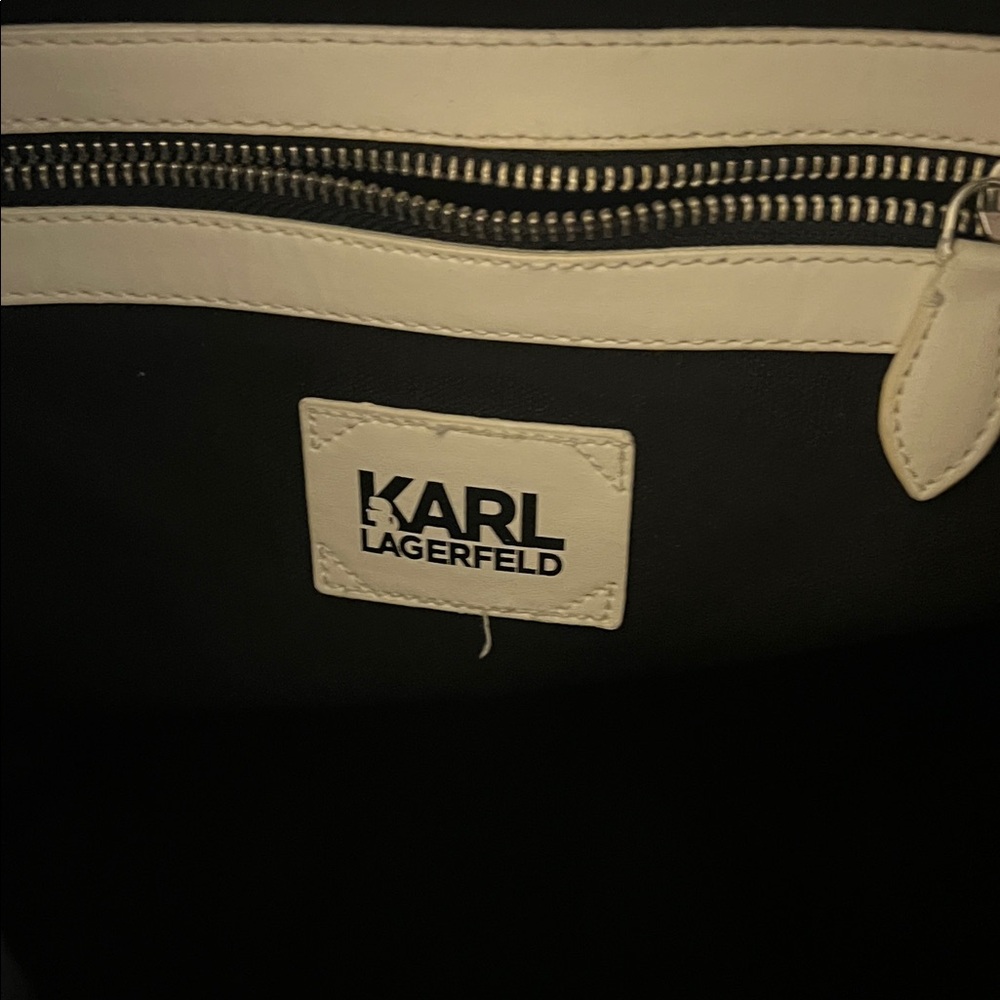 Karl Lagerfeld Black Canvas Tote - Picture 5 of 6